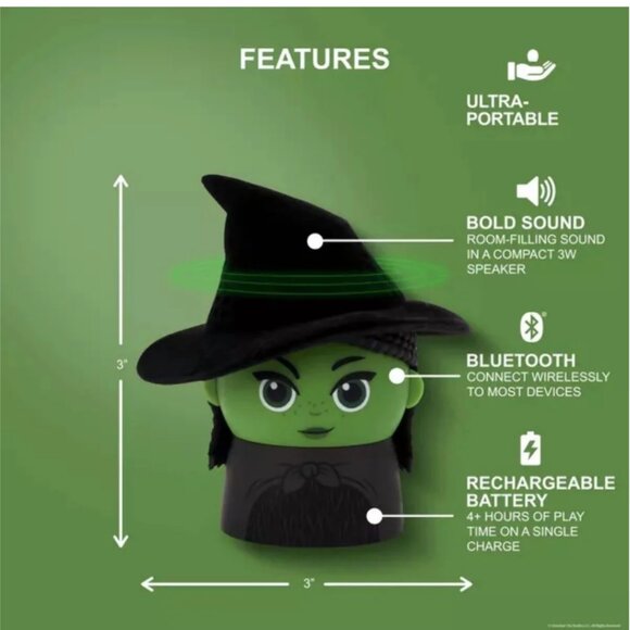 Bitty Boomer Wicked Glinda Portable Bluetooth Speaker | Brand New - Picture 4 of 4